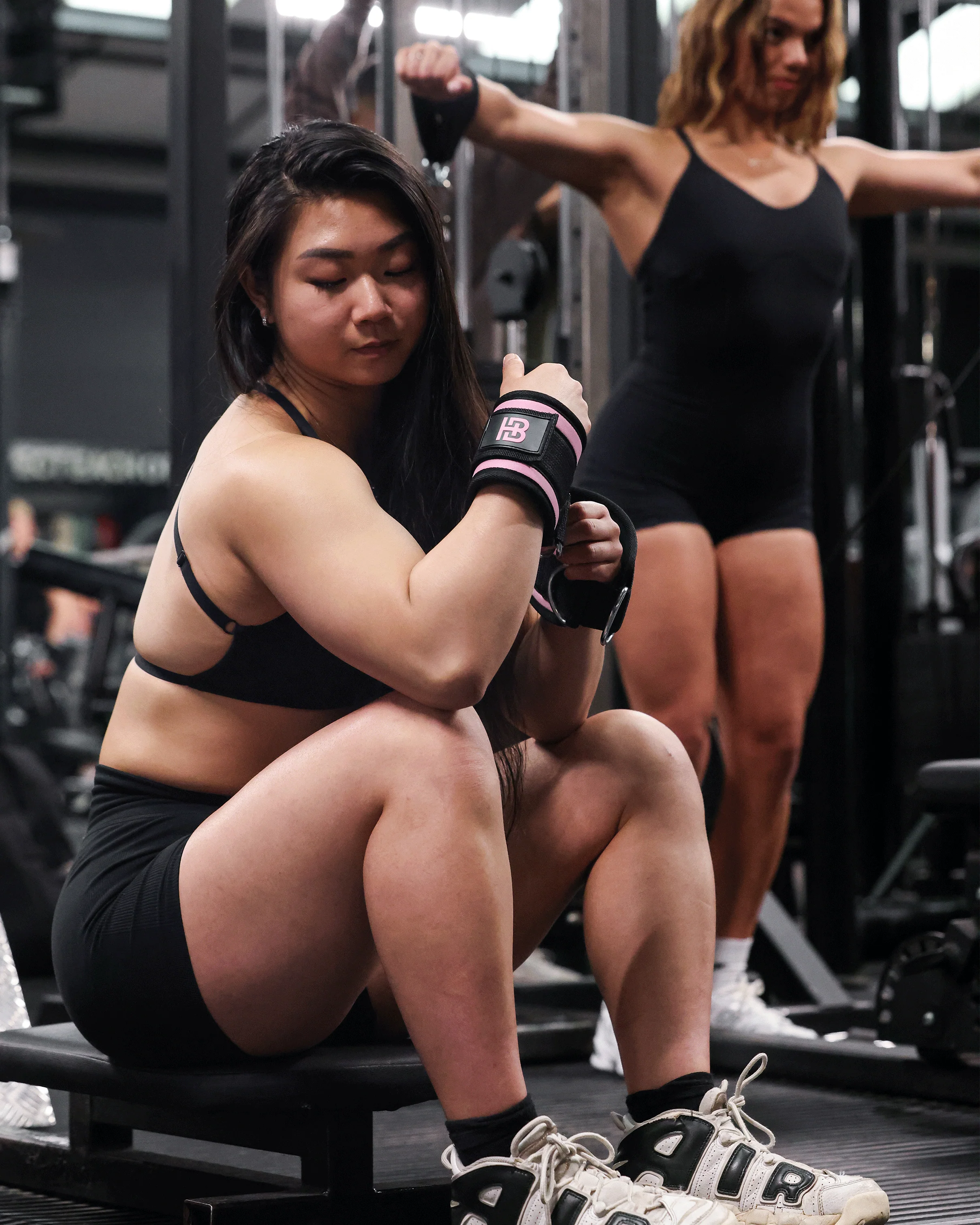 Neoprene Lifting Cuffs Pink - Image 6