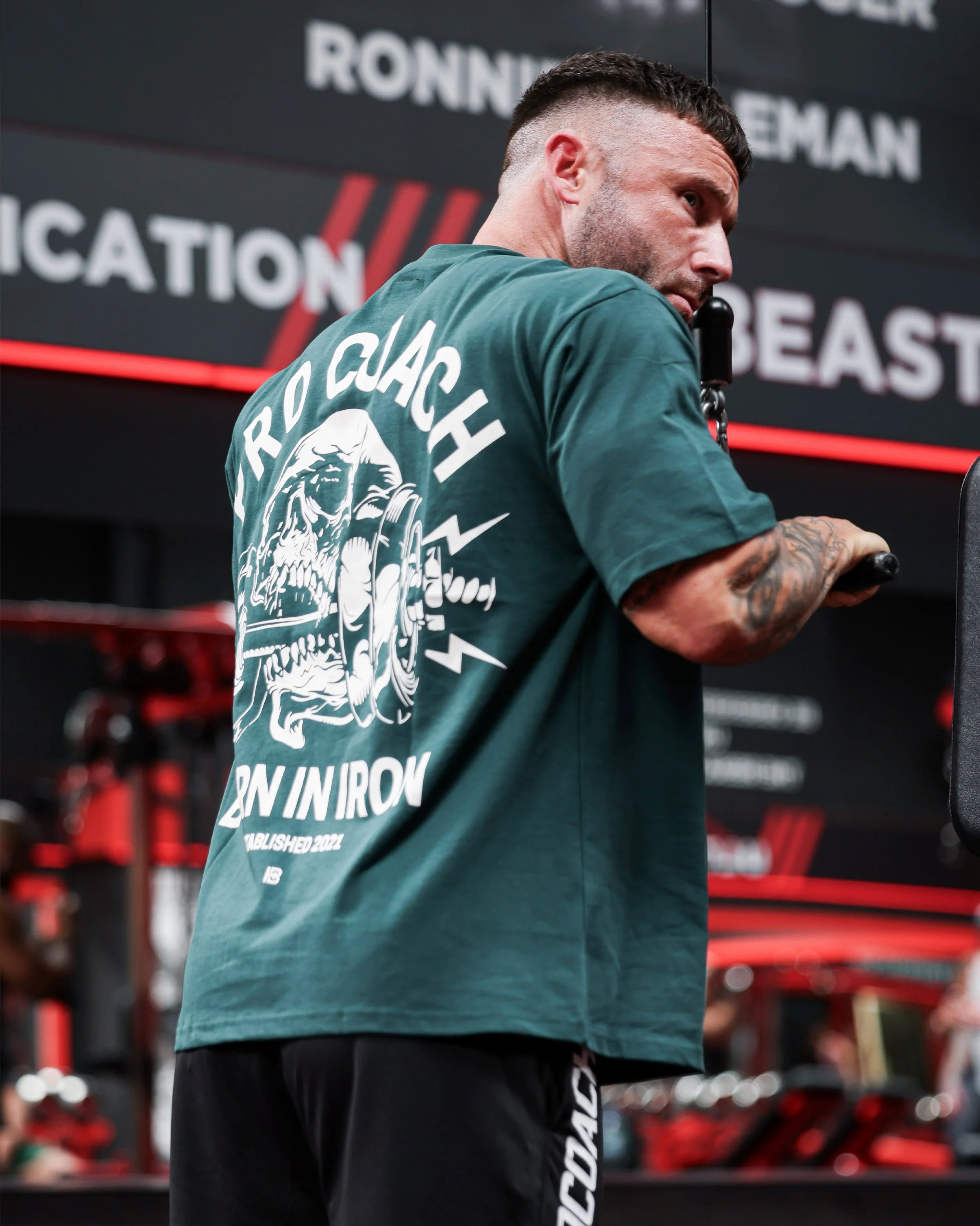 Procoach Born In Iron T-Shirt Evergreen - Image 7