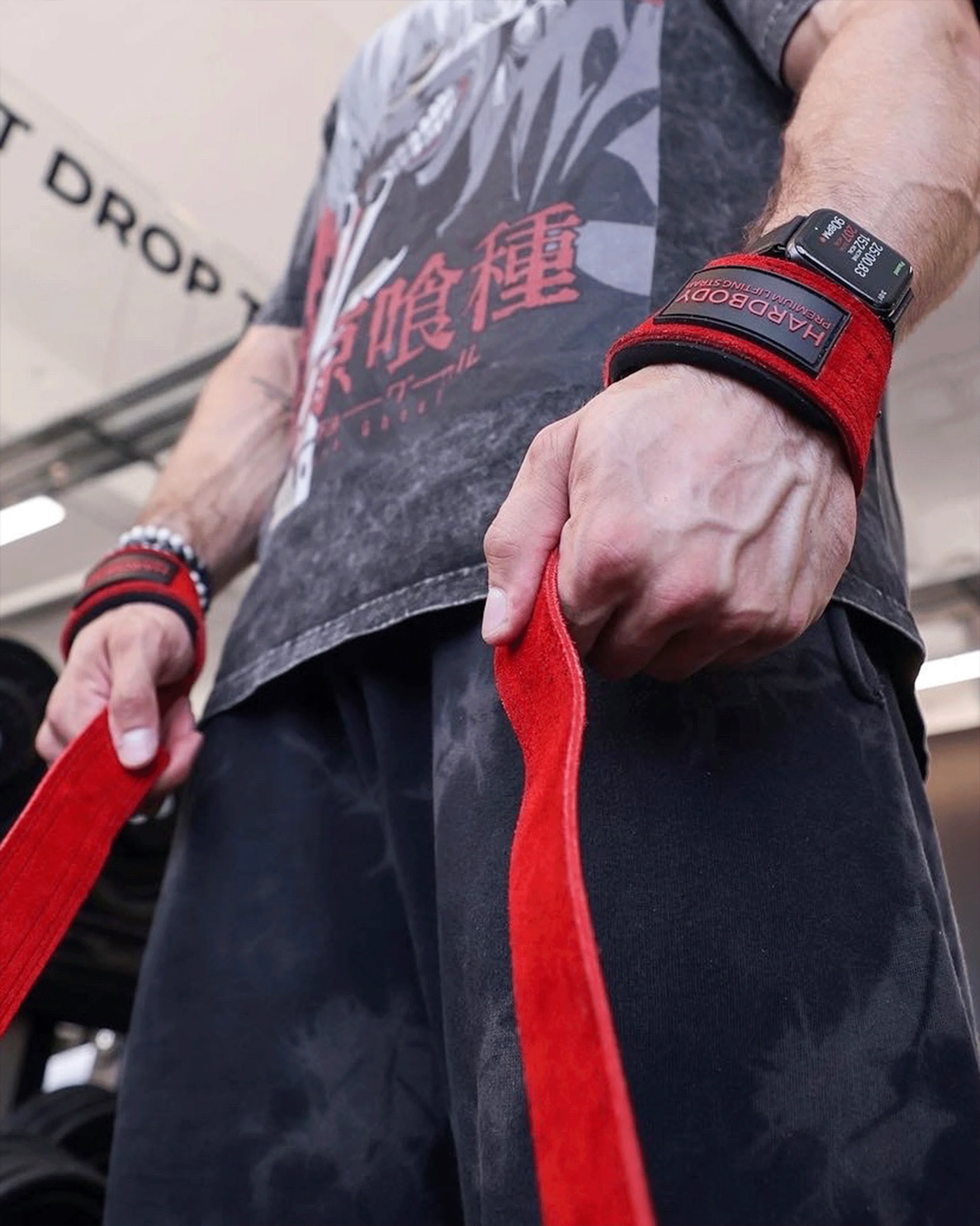 Premium Lifting Straps Red - Image 6